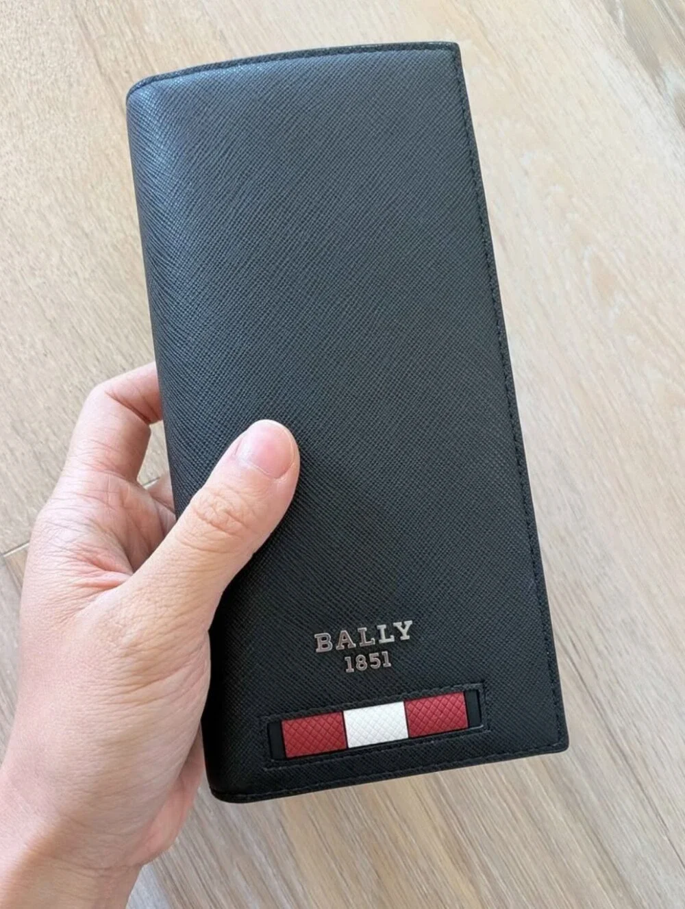Bally Black Leather Long Wallet
